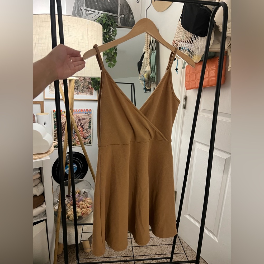 tan dress